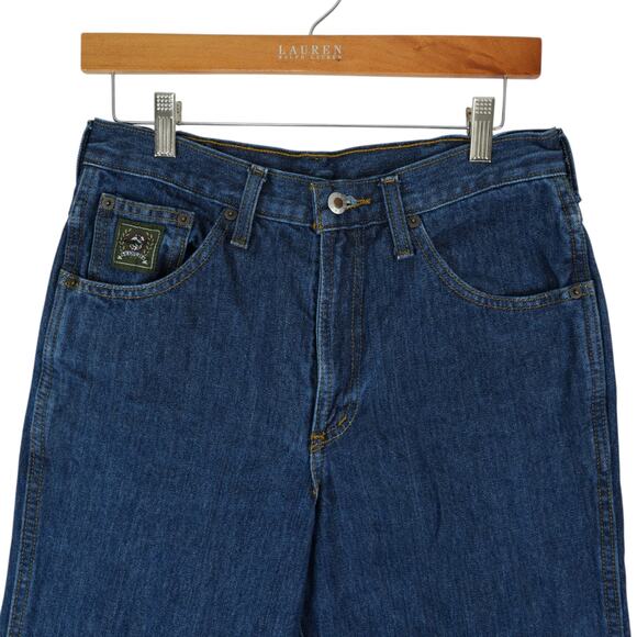 Cinch Jeans Mens 30x34 Blue Relaxed Fit Dark Wash Green Label Western Cowboy - Picture 5 of 13